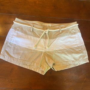 Nautical chino shorts with rope belt
